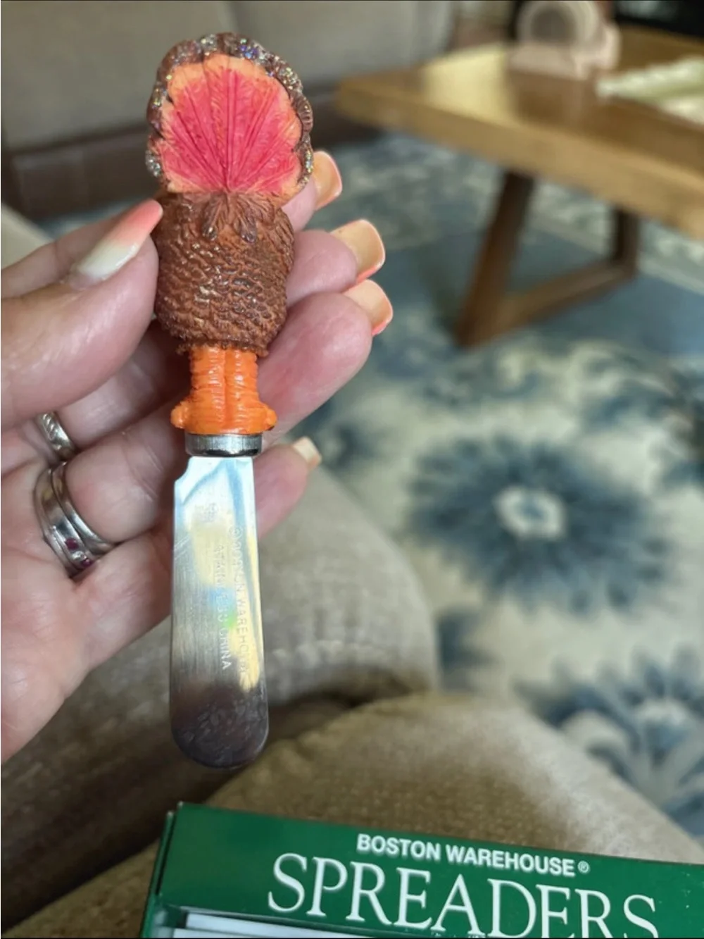 Boston Warehouse Brown & Red Turkey Spreaders - Set of 4
